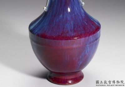 图片[2]-Vase with two handles in imitation Jun-ware glaze, Qing dynasty, Qianlong reign (1736-1795)-China Archive